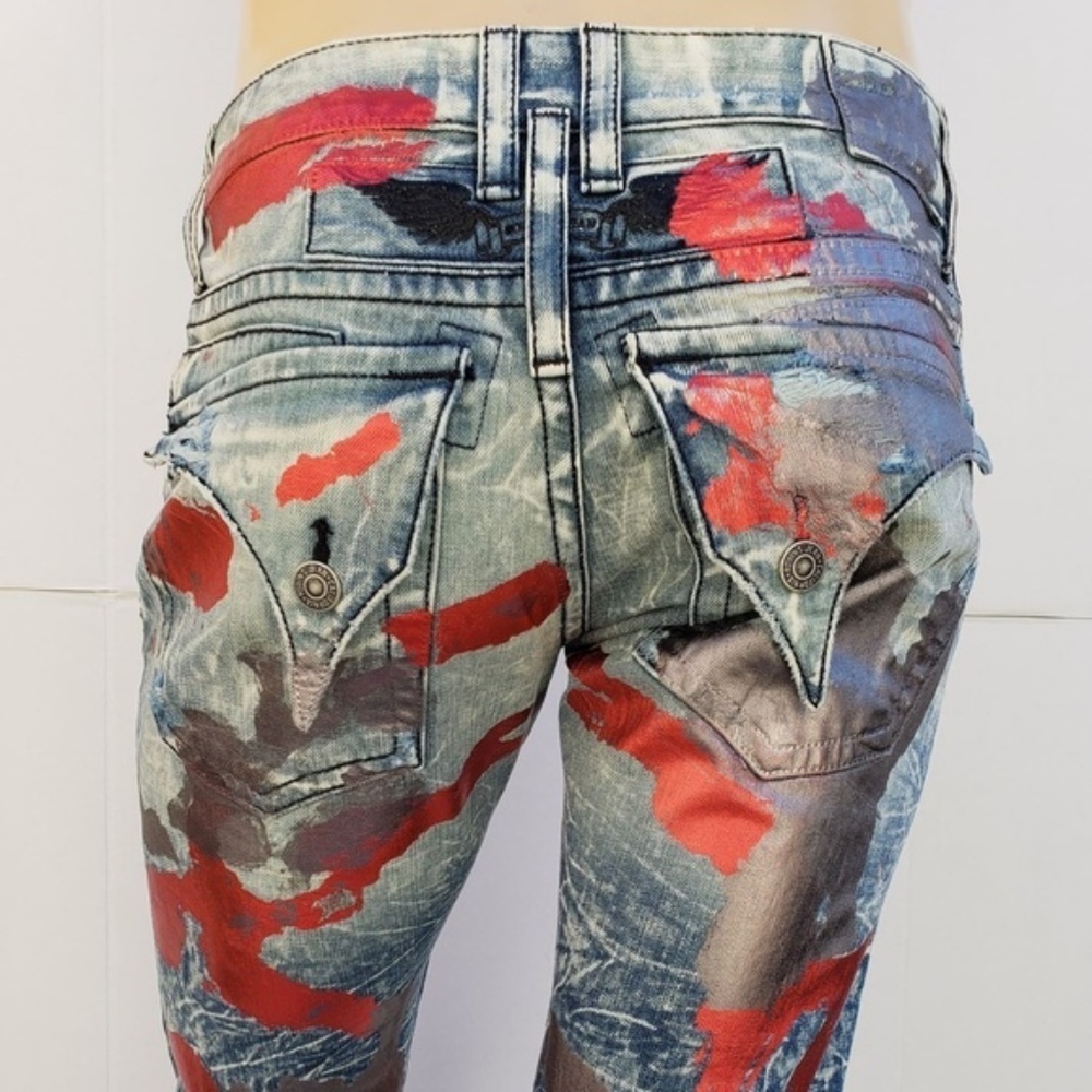 NEW ROBIN'S JEANS Men's Straight Leg Coated Jeans - Picture 2 of 8